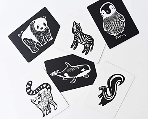 Image of Wee Gallery High Contrast Cards for Baby - Black and White Animals