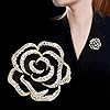 Broche de ruban floral, broche de Cristal Vintage élégant et unique, broche de strass de mode, badge, accessoire cadeau de bijoux, bouton de strass #3