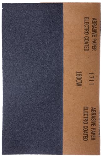 YoiYee 180 Grit Wet & Dry Sandpaper Sheets, 23 x 9.5cm, Very Fine Abrasive Sand Paper Roll for Wood, Metal, Plastic, Glass, Stone and Wall Sanding, 10 Pack