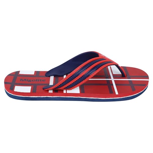 Image of Men's Stylish Checked Flip-Flops | Soft Sole Casual Slippers for Comfort