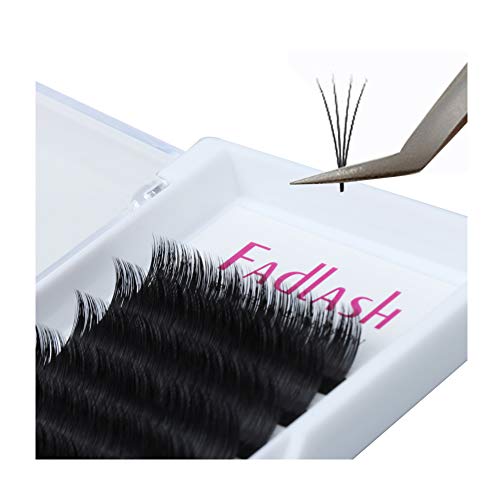 Easy Fan Volume Lash Extensions 0.03mm 0.05mm 0.10mm Mixed Tray C/D Curl 10mm 11mm 12mm 13mm 14mm 15mm 16mm 17mm 18mm Volume Eyelash Extensions by FADLASH (0.10mm-D, 13mm)