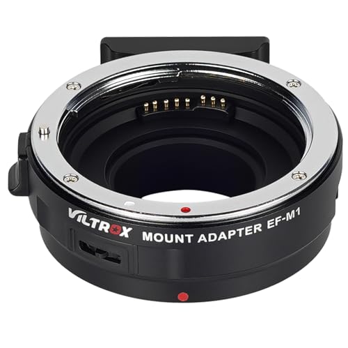 EF-M1 Autofocus Lens Adapter Ring Compatible for Canon EF Lens to M4/3 Camera Iumix g gf gh gx, oIympus e-m e-p e-pl e-pm pen-f, bmpcc 4k (MFT-Mount)