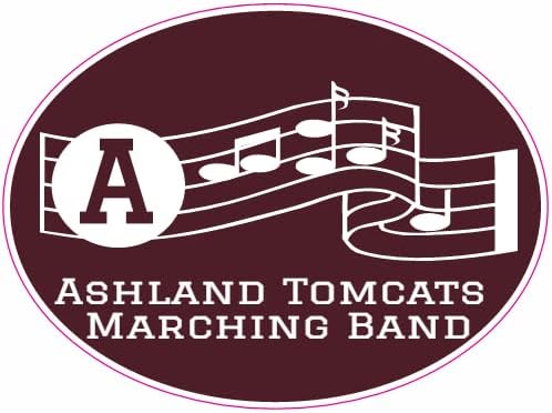 U.S. Custom Stickers Ashland Tomcats Band Oval Sticker 6 Inch