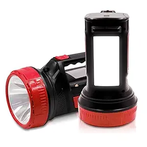 Pick Ur Needs Rechargeable Torch Search Light Laser Long Range Torch + Emergency Lights Tube (Color As per The Availablity) (50 Watt))