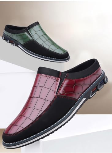 Men's Stylish Slip-On Loafers | Comfortable Casual Shoes | Durable Rubber Sole | Office & Casual Attire | All-Season Versatility | Stylish Two Tone Brown & Black Design4