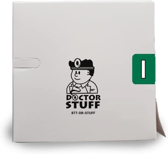 Doctor Stuff - File Folder Labels, Alphabet Letter I, Amerifile ColorBrite - Aram/ColorBrite Series Compatible Alpha Stickers, Dark Green, 1-1/2" x 1”, 500/Roll
