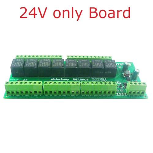 Module IO Modbus RTU RS485 4DI 8DO 8AI rail DIN pour régulation industrielle 24V