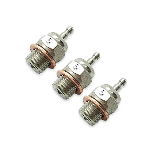 TCA Racing BUJÍA ESTÁNDAR Rosca Corta T5 - Escala 1:8-1:10 Coches RC, Motores GO, KYOSHO, OS, Thunder Tiger - 3 pzas Cover