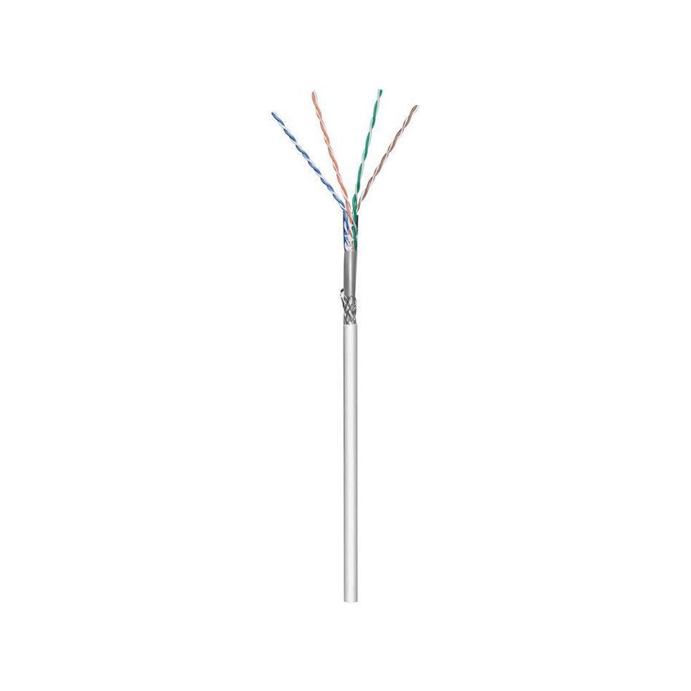 Goobay 15014 CAT 5e Cavo di Rete Matassa, SF/​UTP, Grigio, 100m Lunghezza