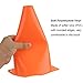 Bekith 12 Pack 12.5 Inch Plastic Traffic Cones with Racing Chequered Flags, Orange Agility Sports Cones, Thick Soccer Training Cones for Outdoor Activity, Festive Events, Fitness Training