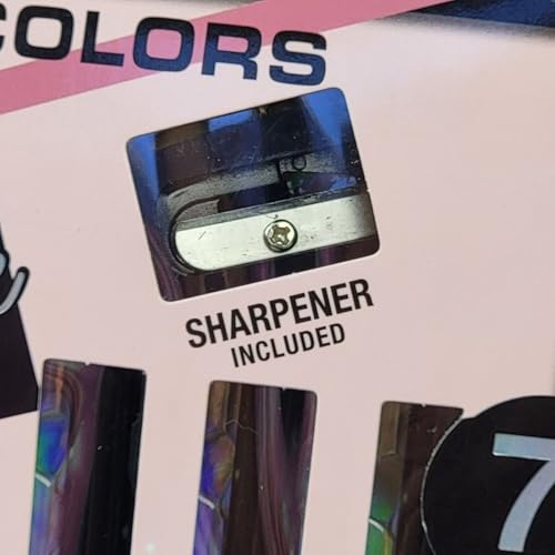 Set de 7 lápices delineadores L.A. COLORS con sacapuntas miniatura 2