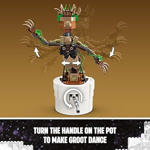 LEGO Marvel Dancing Groot, Guardians of the Galaxy Toy, Buildable Birthday Gift, Marvel Toy, Super Hero Hand-Operated Interactive Playset, Marvel Gift for Kids, Animated Groot Figure, 76297 — photo 3 of 6