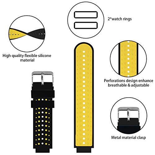 Image of Band Compatible with Garmin Forerunner 235, Soft Silicone Replacement Watch Band Strap Wristband for 220 /230 /235 /620 /630 /735XT /235 Lite Smart Watch for Women Men