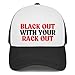 sxmluedn Funny Trucker Hat Black Out with Your Rack Out Gag Gifts Snapback Hat Drinking Joke Baseball Cap for Men Women