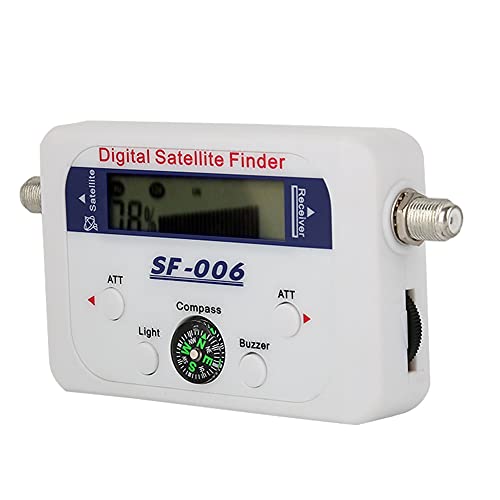 Medidor de sinal de satélite, luz indicadora embutida de localizador de satélite e campainha para aj