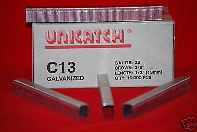 Unicatch C13 1/2"Galv. Upholstery Staples fits Senco,Bostitch,BEA,Fasco Staplers