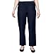 Alfred Dunner Women’s All Around Elastic Waist Cotton Short Twill Pants - Pull-On Style, Classic Cut, Figure Flattering Relaxed Fit, Navy, 18