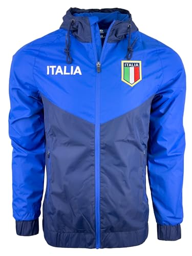 Just 4 Kicks Men's Italy Windbreaker Jacket, Italia Lightweight Waterproof Hooded Rain Jacket2