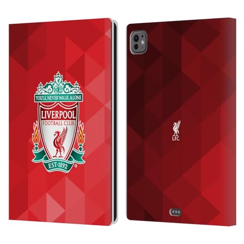 Étui portefeuille iPad Pro 11 M4 M5 Liverpool FC anti-choc cuir rouge