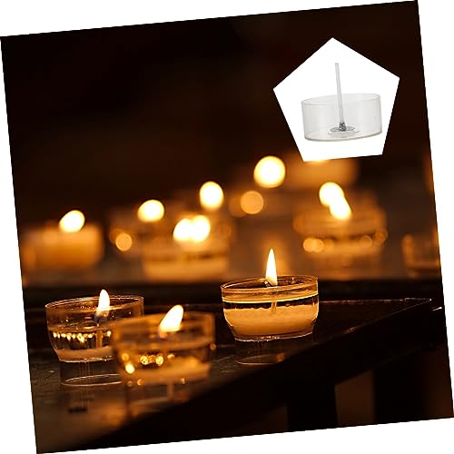 Mechas para velas con porta vela plástico para DIY miniatura 5