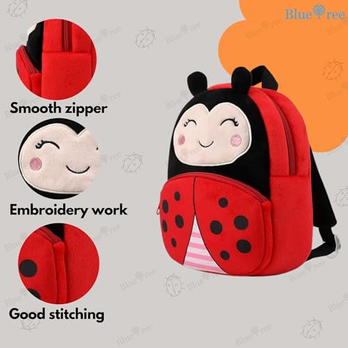 Image of blue tree Cute Kids Backpack Toddler Bag Plush Animal Cartoon Mini Travel Bag for Baby Girl Boy 1-6 Years, Ideal for Gifting for Kids