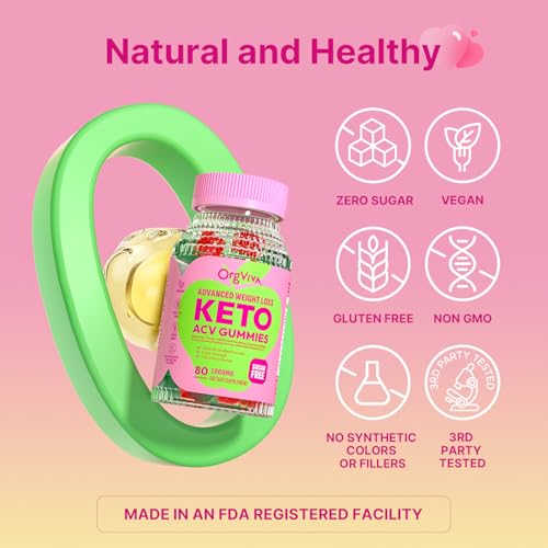Orgviva Keto Acv Gummies For Advanced Weight Loss, Apple Cider Vinegar Supplement With B12 thumb #3