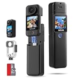SJCAM C300 4K vlog カメラ Pocket 小型アクション 防水30M，7時間持続バッテリー｜デュアルタッチスクリーン154°視野角ポケットハンドヘルド 6軸安定化 POV カメラ 8倍ズームウェアラブルボディカム 3800mAhライブ 64GBカード
