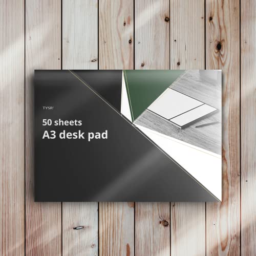 A3 Desk Pad with to Do List - 50 Sheets - 100gsm Premium Paper, glued and Mounted on Strong Cardboard Back (Charcoal) - Image 3