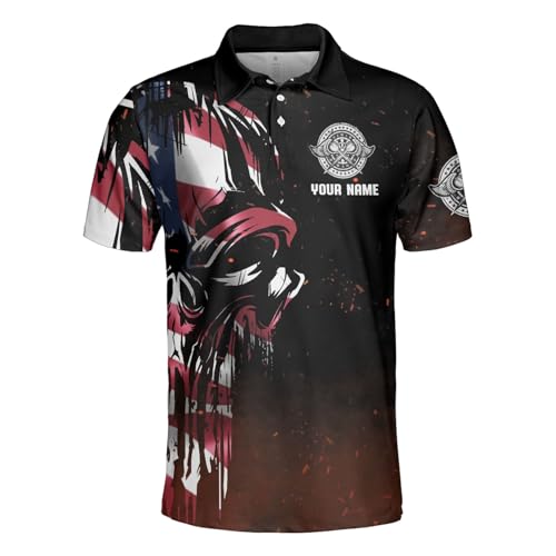 Custom Darts Team Polo Shirt, Personalized Skull Dartboard Shirt, Dart Shirts, Dart Jerseys Gift for Dart Players and Teams2
