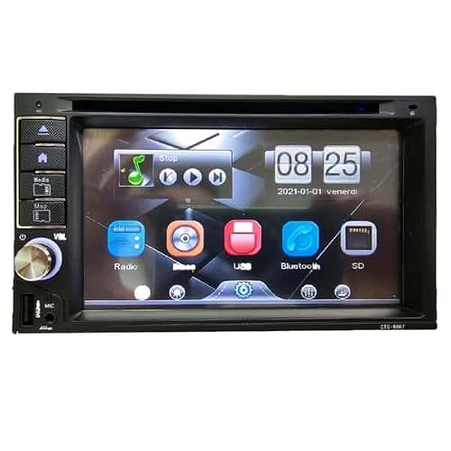 Radio samochodowe 7" 2 DIN DVD CD 1080p Odtwarzacz wideo Bluetooth ekran dotykowy