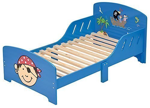 4Uniq Kinderbett Pirat blau lackiert Bettgestell Spielbett Holzbett Bett Cover