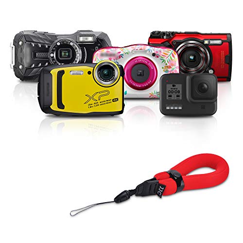Jjc Waterproof Camera Floating Wrist Strap For Olympus Tough Tg-6 Tg-5 Tg-4 Tg-3 Fujifilm Finepix Xp140 Xp130 Xp120 Nikon Coolpix W300 W150 Gopro Hero 9 8-Red #TOP1