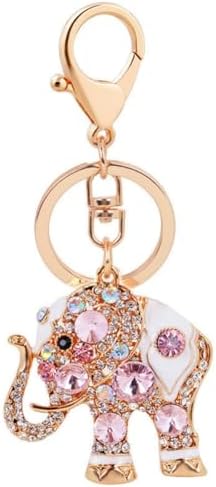 Purple Elephant Keychain, Lucky Rhinestone Bag Purse Charm Women image 5