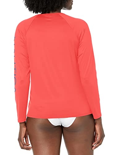 Image of Nautica Women's Long Sleeve Rashguard - Quick-Dry, UPF Protection, Swim Shirt, Pool, Beach, Hiking, Yoga, Volleyball