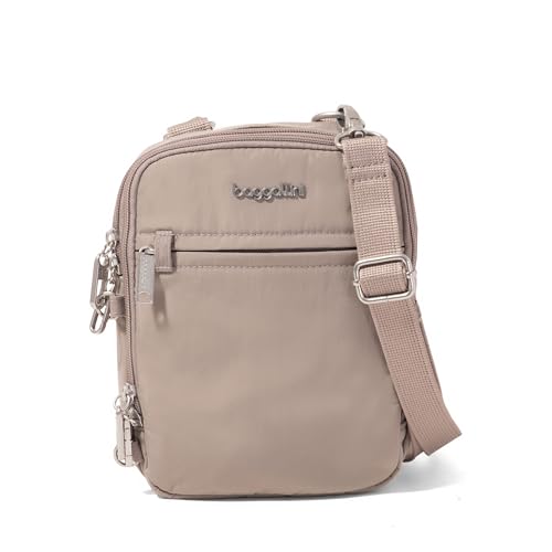 Image of Baggallini Securtex Anti-theft Mini Everything Crossbody Bag, 6.3 inchx8.25 inch Rfid, Locking Zippers & Cut-resistant Strap