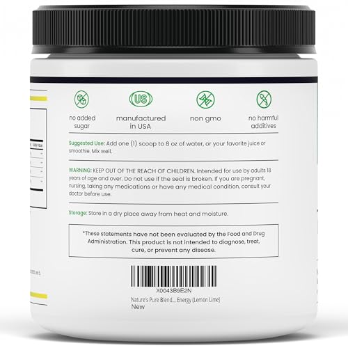 Image of Nature's Pure Blend Liquid Nitric Oxide Supplements for Men - L-Arginine Powder - Nitric Oxide Booster & Circulation Supplement - Blood Flow Support, L Arginine and L Citrulline - 5000 MG