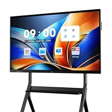 MWE 55 Smart Board,Electronic Interactive White Board with 4K Touchscreen Display Built in UHD Camera Open App Ecosystem Digital Whiteboard for Business Office Classroom Home Wall-Mounted,55