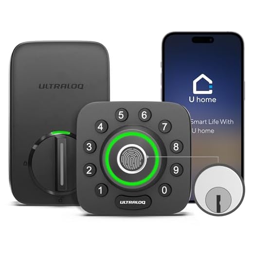 Smart Lock, ULTRALOQ U-Bolt Pro, 6-in-1 Keyless Entry Door Lock with App, Fingerprint, Bluetooth and Keypad, Smart Door Lock, Smart Deadbolt, Front Door Lock, IP65 Waterproof