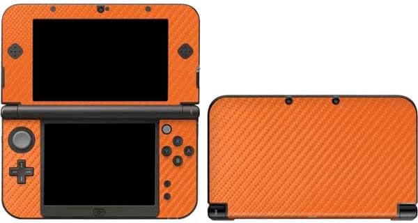 Skinit Decal Gaming Skin Compatible with 3DS XL 2015 - Orange Carbon Fiber Specialty Texture Material Design