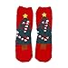 Fuzzy Socks for Women Cozy Warm Fleece Sleeping Cute Slipper Sock Snowman Cute Fluffy Non Slip Bottom Socks Light Purple
