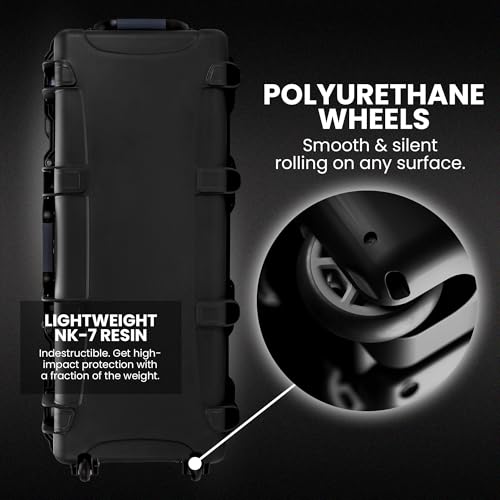 Image of NANUK Hard Case with Foam & Wheels - 30 inch to 55 inch Long, Customizable Foam Insert, IP67 Waterproof & Crushproof, Rugged Construction for Ultimate Protection, Made in Canada