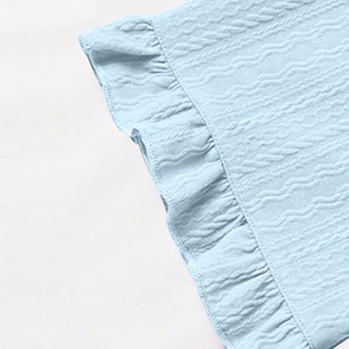 Lmdudan 4-18Y Girls Cotton Dresses Short Sleeve Square Neck Ruffle Dress Soft Comfy Cute Nightdress 2025 Trendy Sundresses4