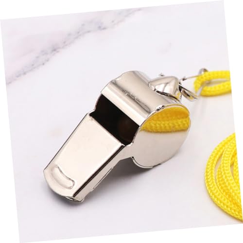 12 silbatos deportivos de acero inoxidable con cordón miniatura 3