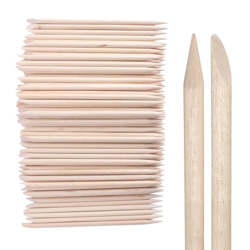 Beauticom USA Base Cuticle Wood Stick Pusher Manicure 100 sztuk