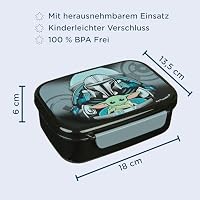 Scooli - Star Wars Kindergeschirr Geschenkset - Set bestehend aus Brotdose und Trinkflasche - ideal für Schule oder Kindergarten – ab 4 Jahren – aus Kunststoff – BPA frei – Ansicht 2