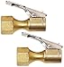 EPAuto 2 Pack Open Flow Straight Lock-On Air Chuck with Clip for Tire Inflator
