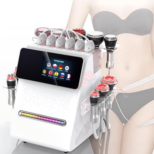 HajMyrdonyx Máquina Profesional Cavitación 11 En 1 80k para Esculpir El Cuerpo, Equipo Multifuncional para Quemar Grasa Led Lipo EMS, Adelgazamiento Corporal, Dispositivo De Belleza Antiarrugas