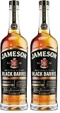 Jameson Irish Whiskey Black Barrel, Blended Whisky Irlandese di malto e cereali, Fino a 12 anni di invecchiamento in botti ex-bourbon e sherry, vol 40%, 70CL (Confezione da 2)