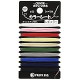 フジックス ボタンつけ糸 カラーシート 3m×10色 col.レギュラー