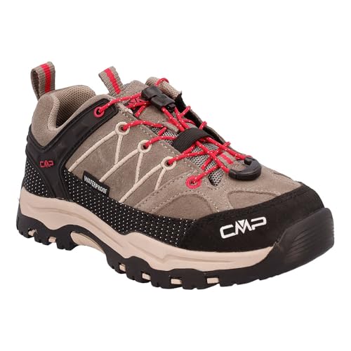 CMP Kids Rigel Low Trekking Shoes WP, Zapatos para Senderismo Unisex niños, Deserto Carminio, 31 EU